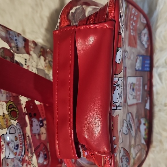 Hello Kitty 2-Piece Set Hand Bag Cosmetics Makeup Bag Travel Christmas Kids - Picture 3 of 4